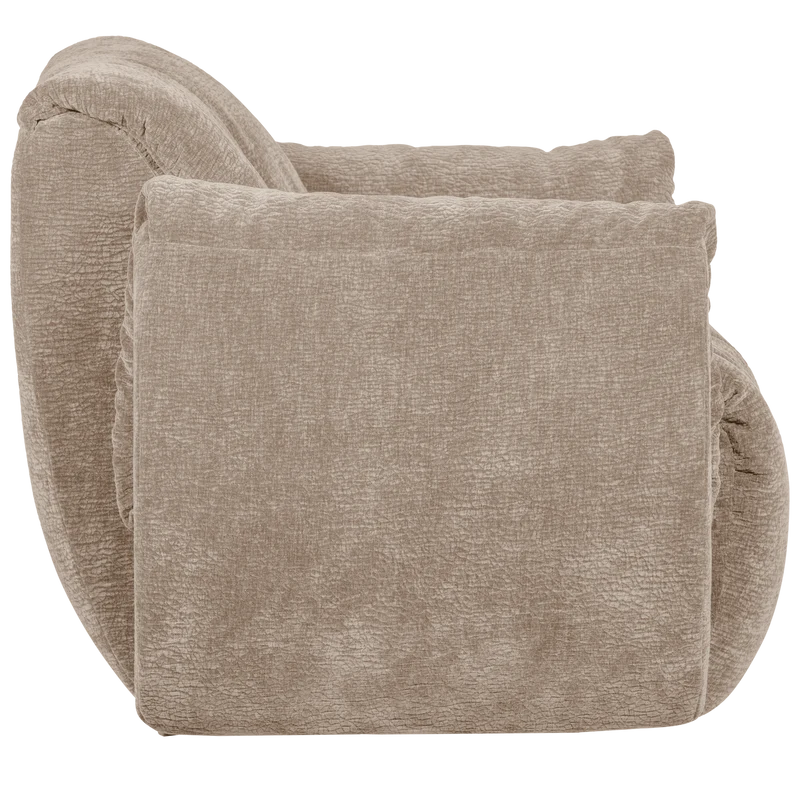 Baggy drehsessel 3D chenille sand