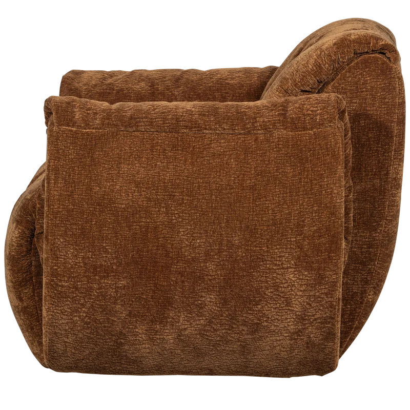 Baggy drehsessel 3D chenille mittelbraun