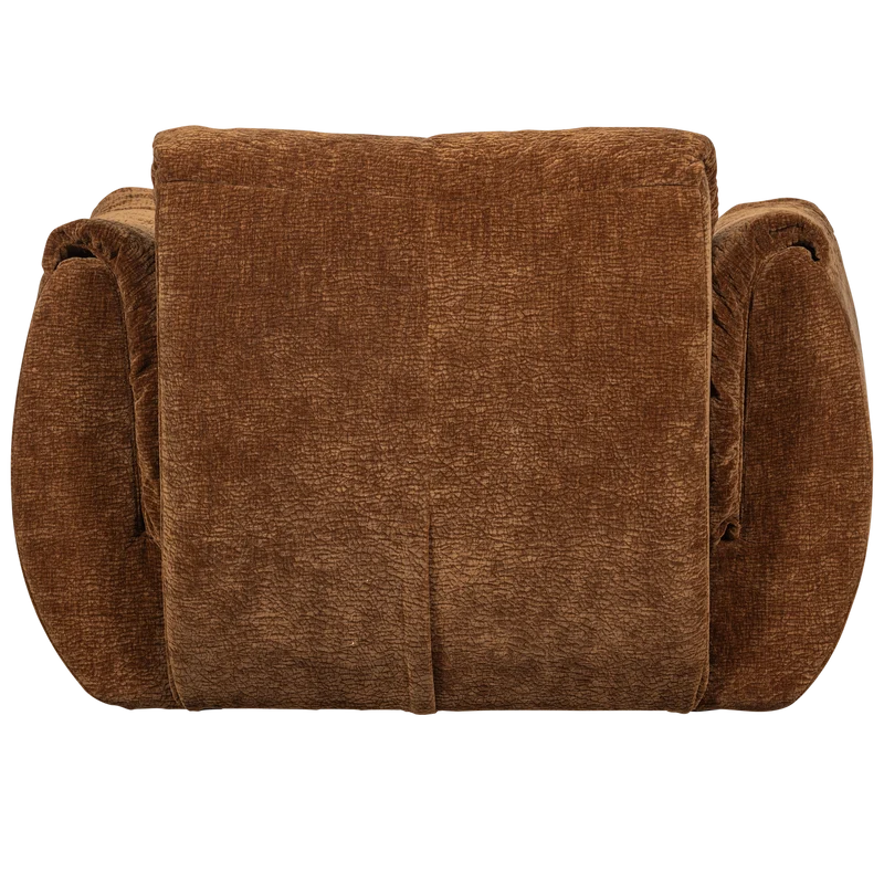 Baggy drehsessel 3D chenille mittelbraun