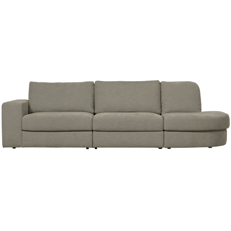 Family 2,5-sitzer sofa rundung rechts warm grau