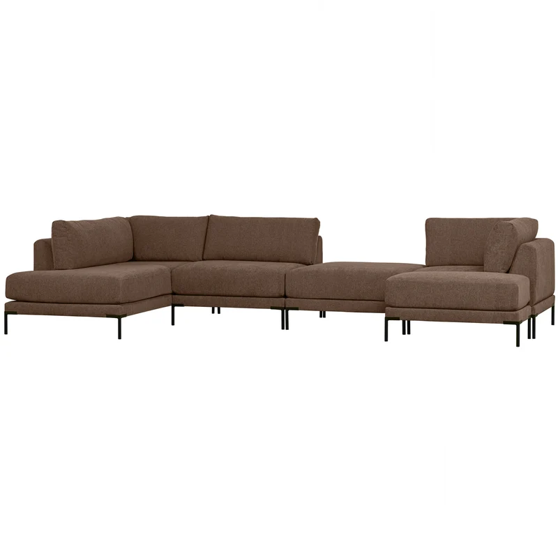 Couple lounge element links schokoladenbraun
