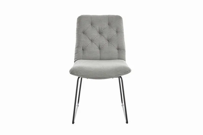 KAWOLA Stuhl NEW CHARME Esszimmerstuhl Cord steingrau