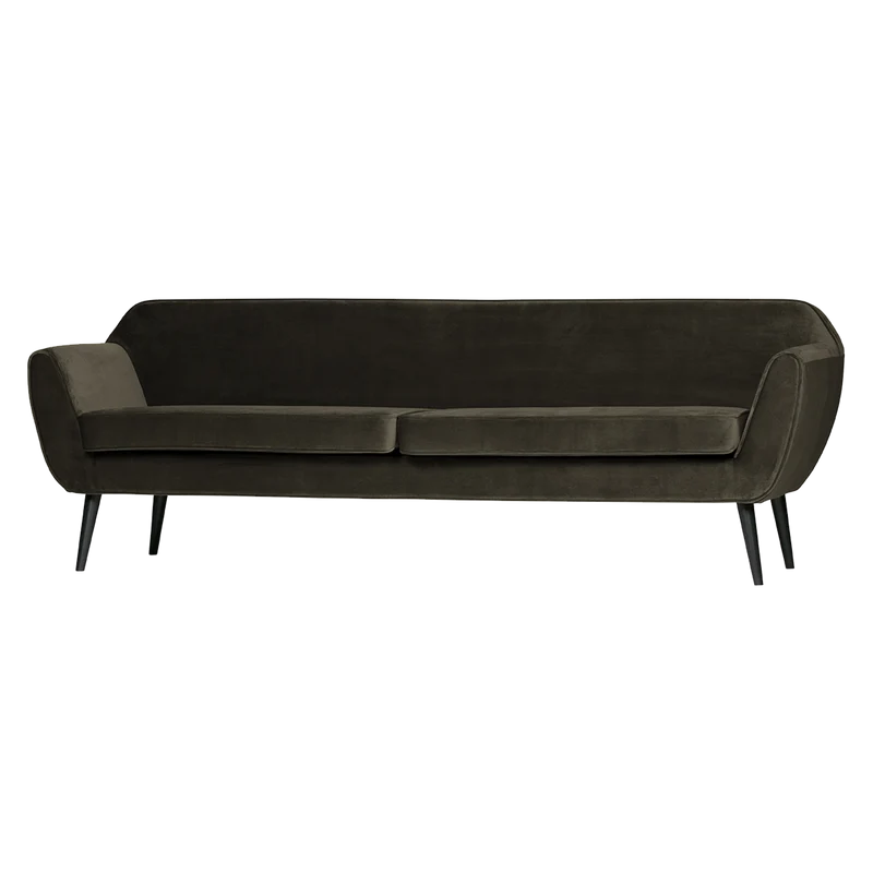 Rocco xl sofa 230 cm samt warmgrün