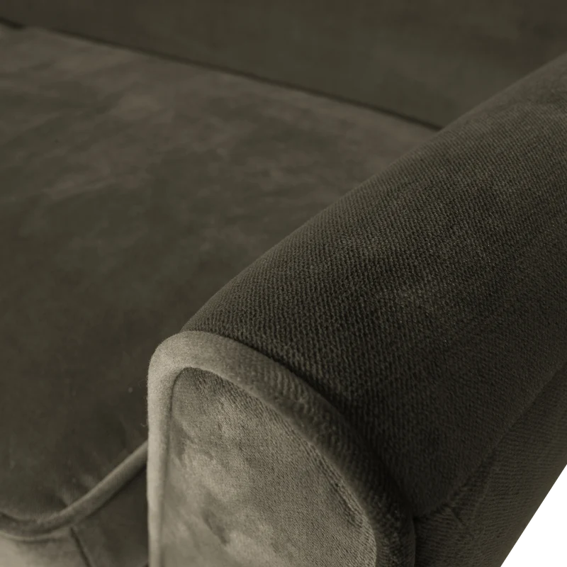 Rocco xl sofa 230 cm samt warmgrün