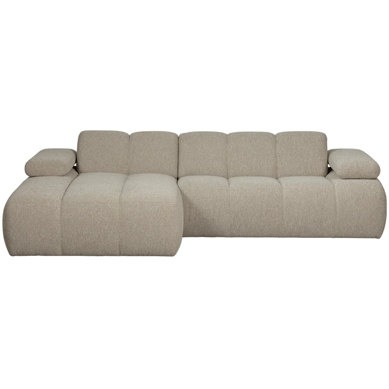 Mojo chaiselongue sofa links bouclé beige melange