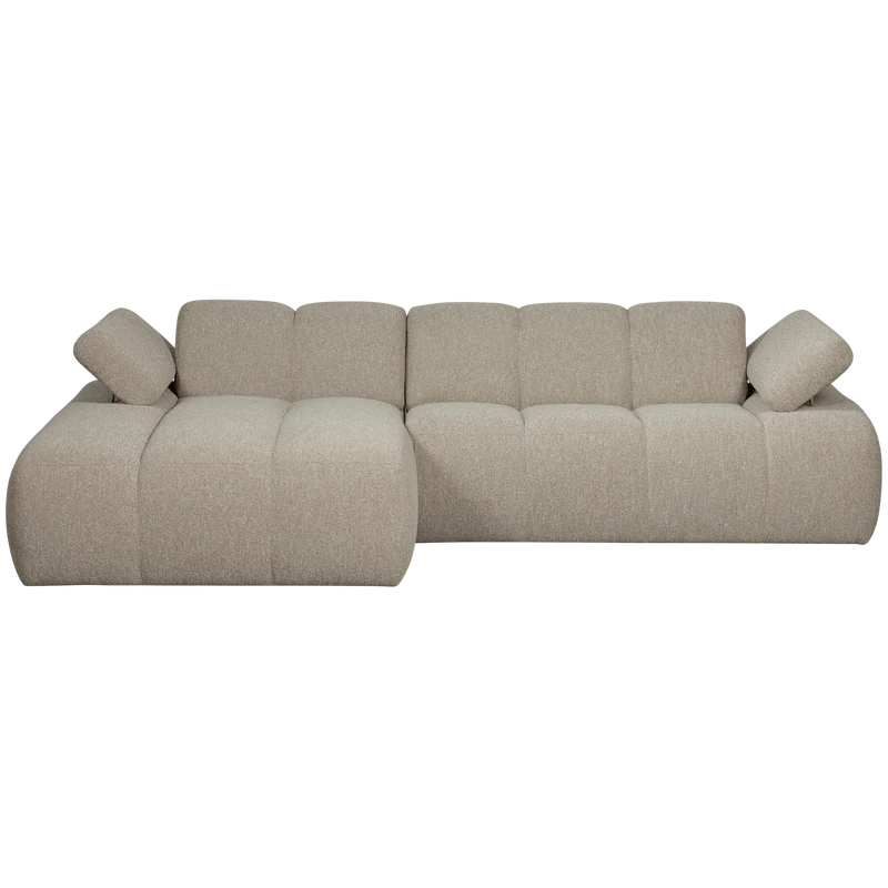 Mojo chaiselongue sofa links bouclé beige melange