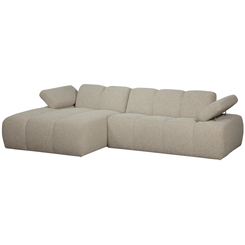 Mojo chaiselongue sofa links bouclé beige melange