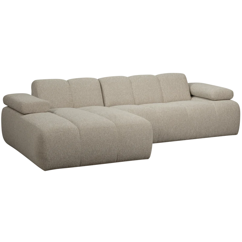 Mojo chaiselongue sofa links bouclé beige melange