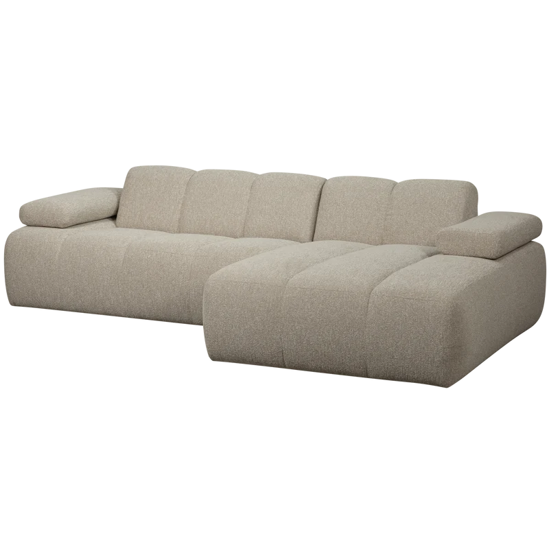 Mojo chaiselongue sofa rechts bouclé beige melange