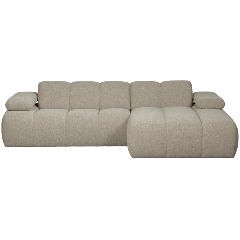 Mojo chaiselongue sofa rechts bouclé beige melange