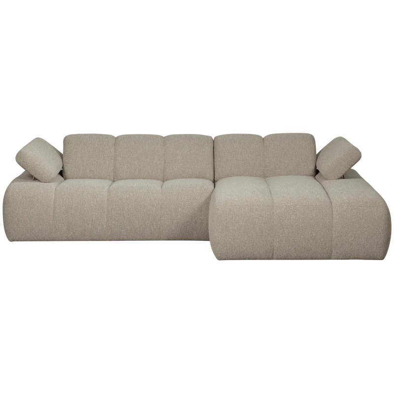 Mojo chaiselongue sofa rechts bouclé beige melange
