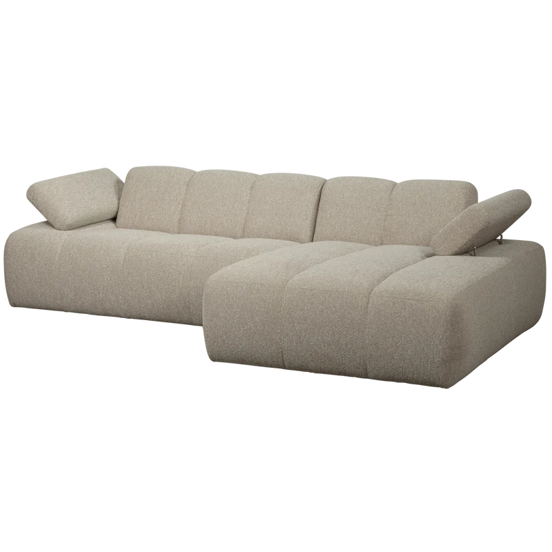 Mojo chaiselongue sofa rechts bouclé beige melange