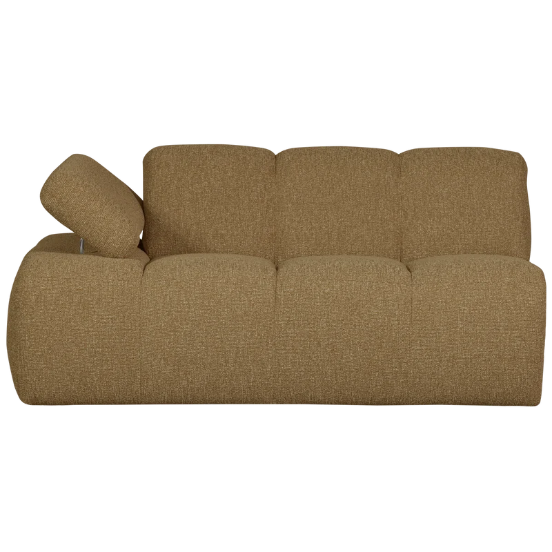 Mojo 1,5-sitzer element arm links bouclé gelbbraun melange