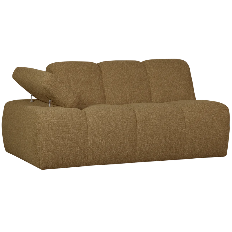 Mojo 1,5-sitzer element arm links bouclé gelbbraun melange