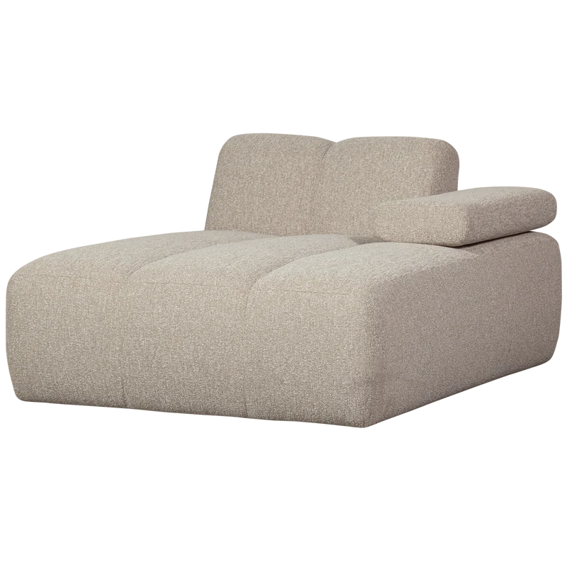 Mojo chaise longue element rechts bouclé beige melange