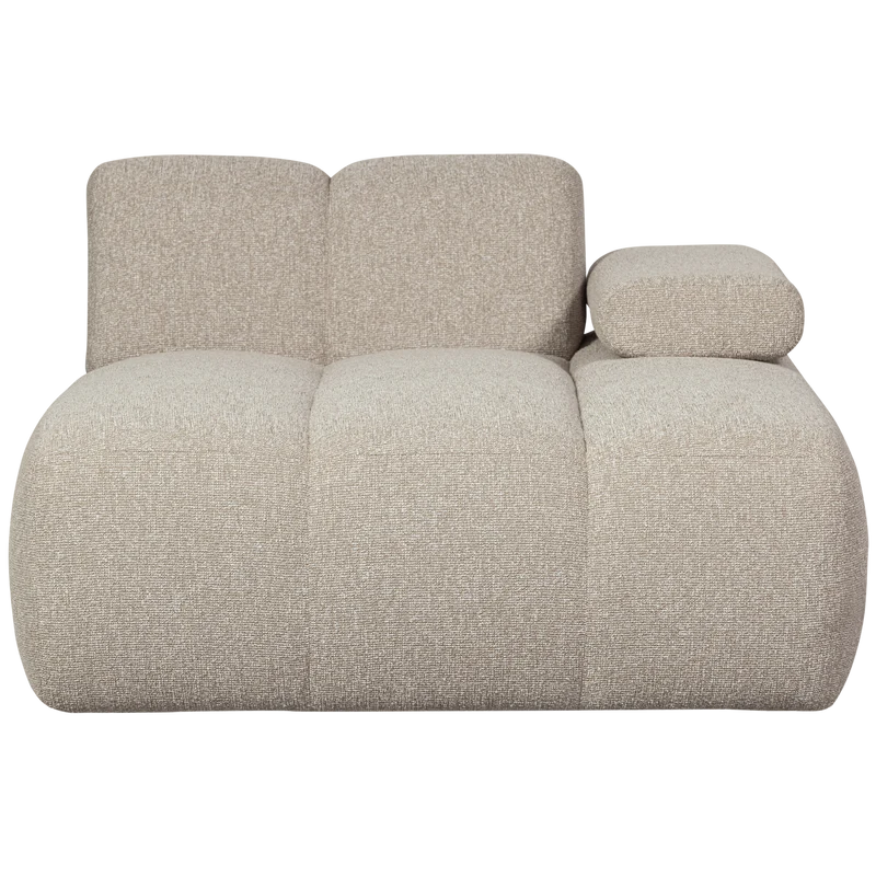 Mojo chaise longue element rechts bouclé beige melange