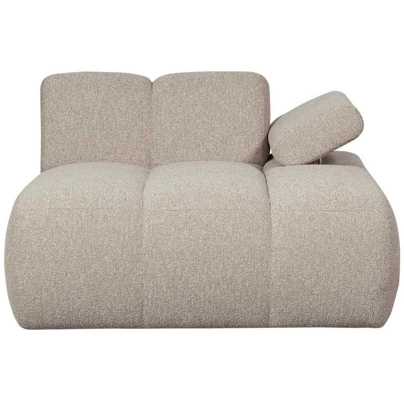 Mojo chaise longue element rechts bouclé beige melange