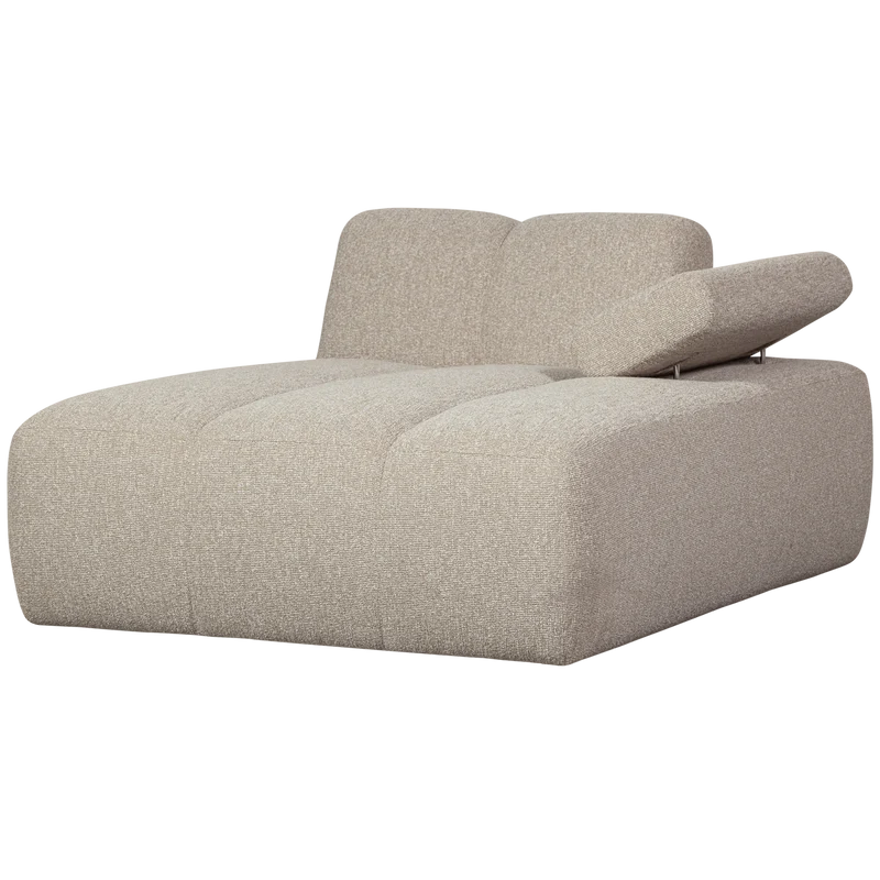 Mojo chaise longue element rechts bouclé beige melange