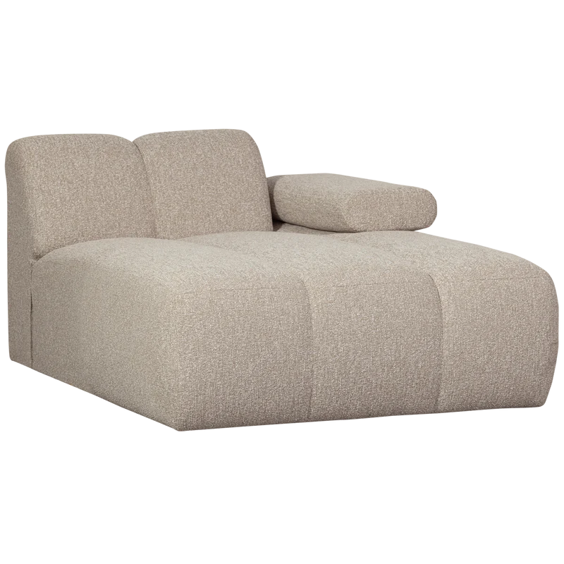 Mojo chaise longue element rechts bouclé beige melange