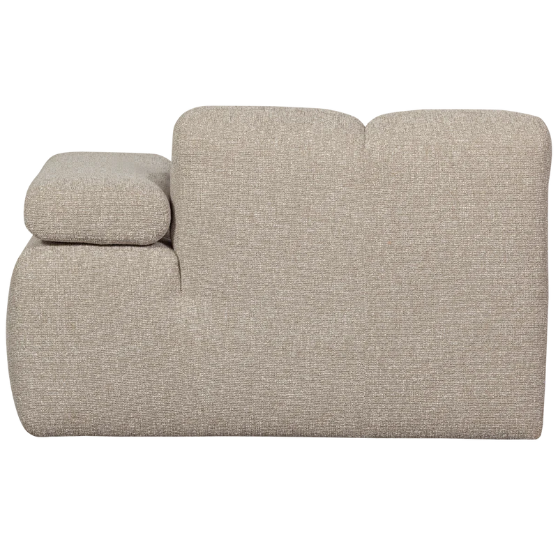 Mojo chaise longue element rechts bouclé beige melange