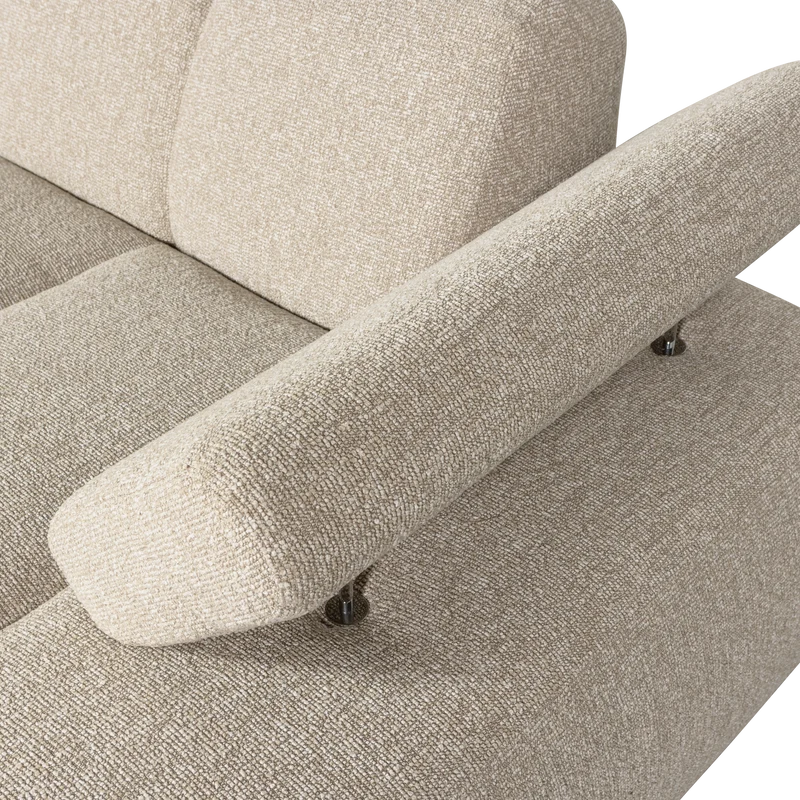 Mojo chaise longue element rechts bouclé beige melange
