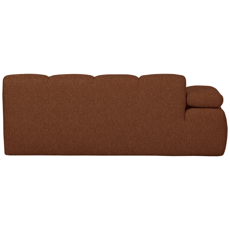Mojo 2-sitzer element arm links bouclé rostbraun meliert
