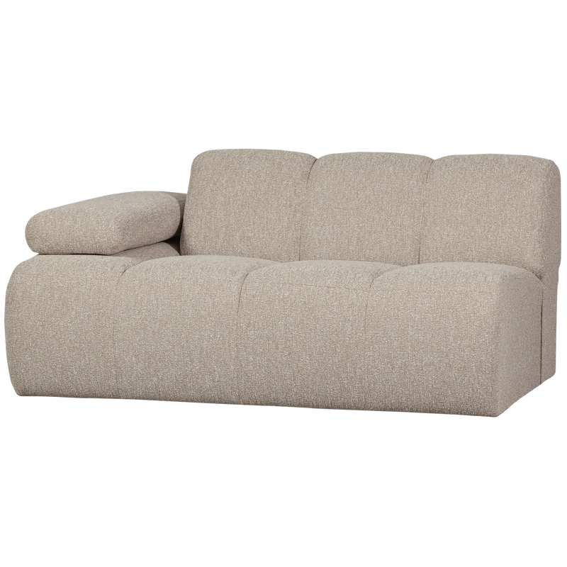 Mojo 1,5-sitzer element arm links bouclé beige melange