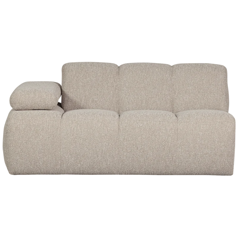 Mojo 1,5-sitzer element arm links bouclé beige melange