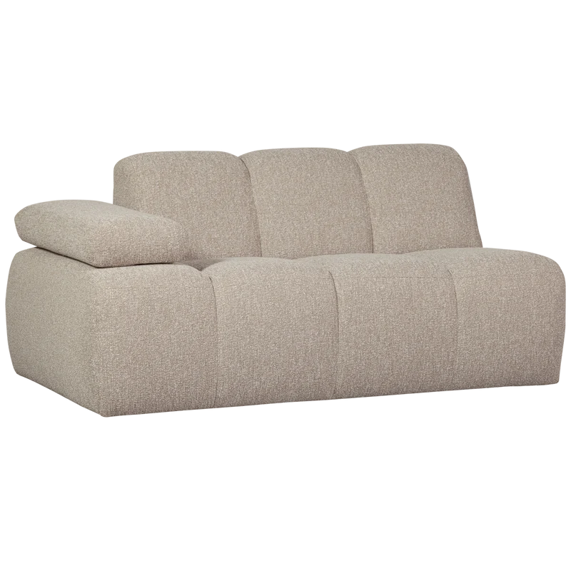 Mojo 1,5-sitzer element arm links bouclé beige melange