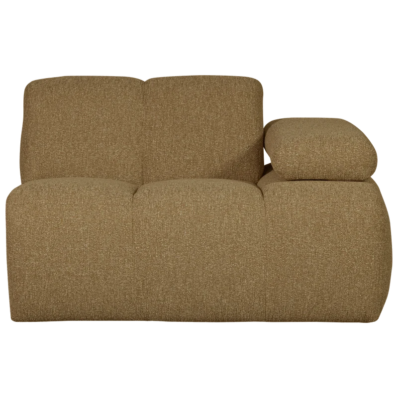 Mojo 1-sitzer element arm rechts bouclé gelbbraun melange
