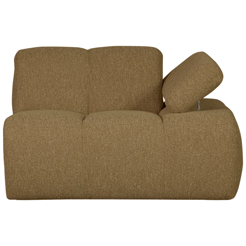 Mojo 1-sitzer element arm rechts bouclé gelbbraun melange
