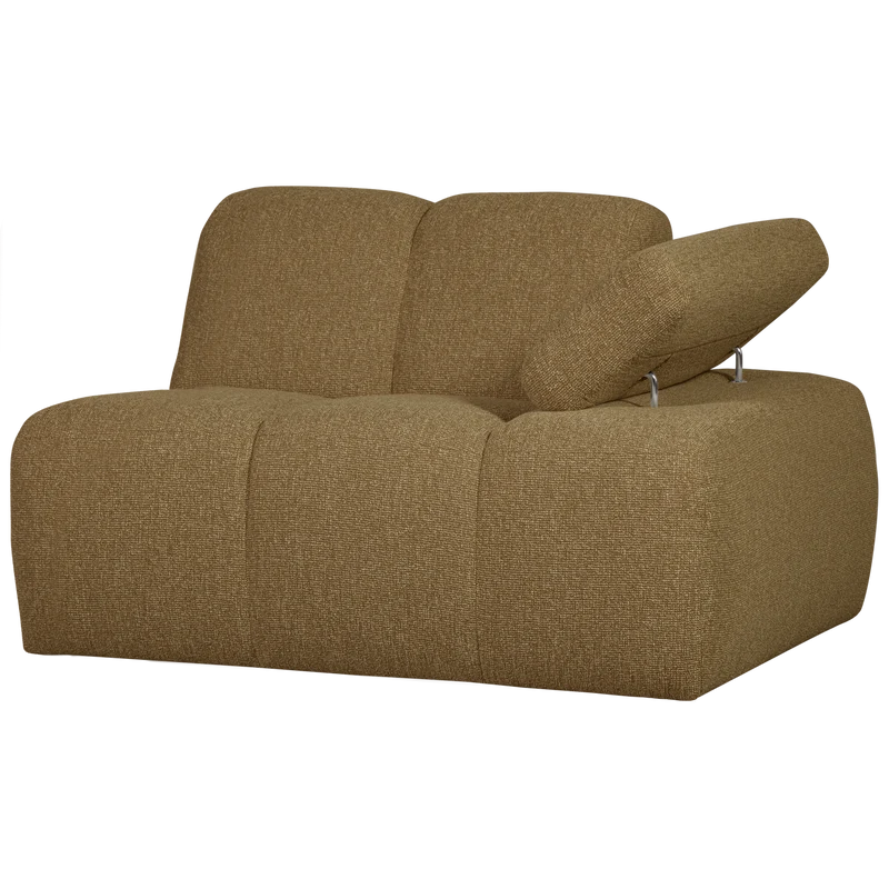 Mojo 1-sitzer element arm rechts bouclé gelbbraun melange