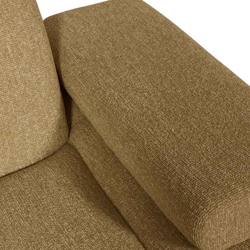Mojo 1-sitzer element arm rechts bouclé gelbbraun melange