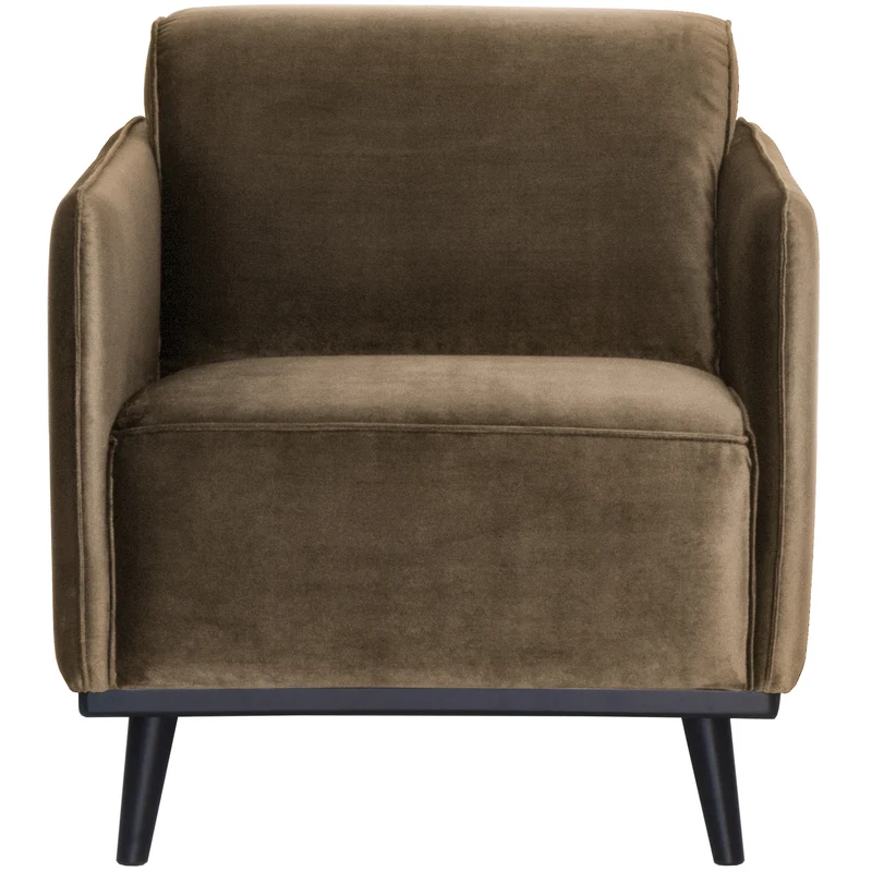 Statement arm chair velvet taupe
