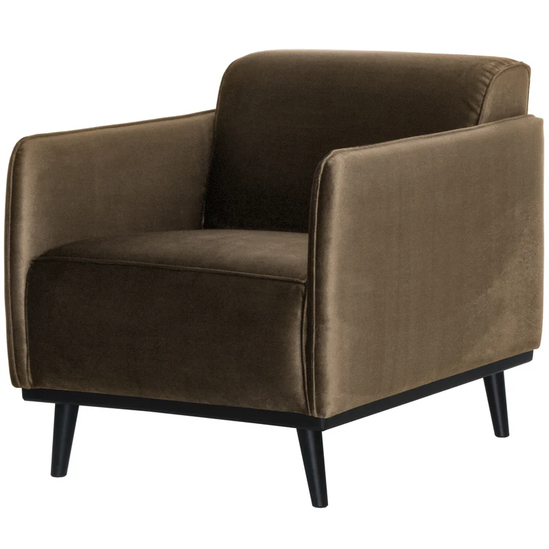 Statement arm chair velvet taupe