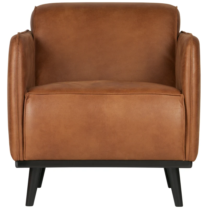 Statement arm chair ecoleder cognac