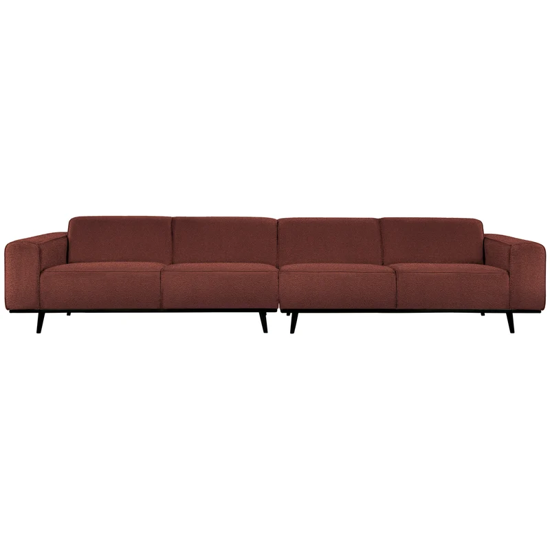 Statement XL 4-sitzer 372 cm bouclé kastanie