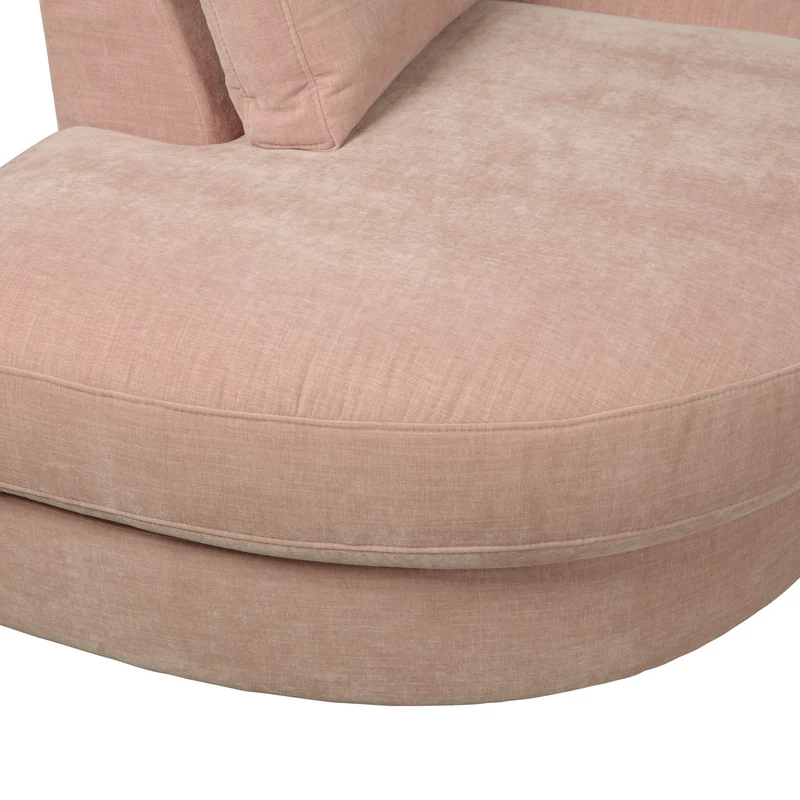 Family 1-sitzer element runde ecke links rosa