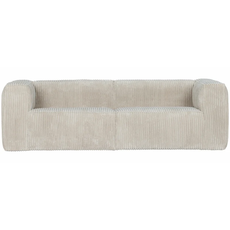 Bean 3,5-sitzer sofa gerippter stoff natur