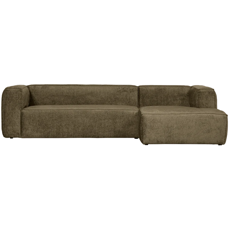 Bean eckbank rechts structure velvet moss