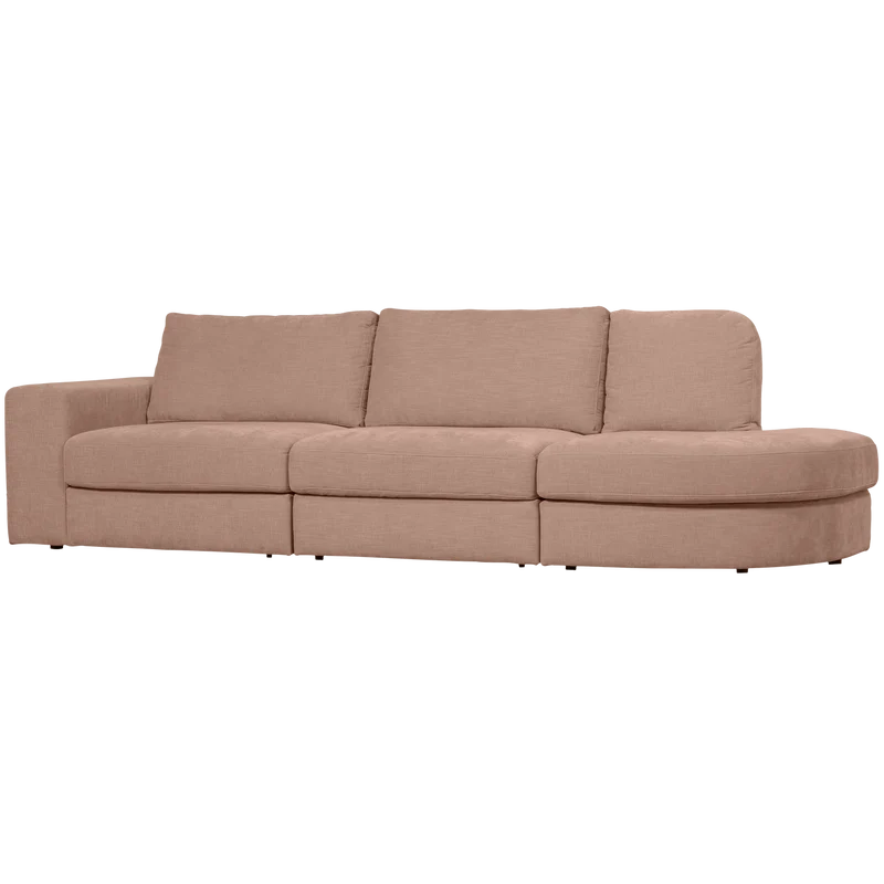 Family 2,5-sitzer sofa rundung rechts rosa