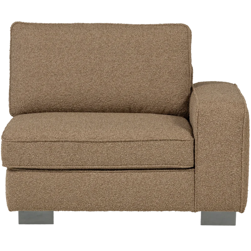 Lazy 1-sitzer element arm rechts bouclé braun