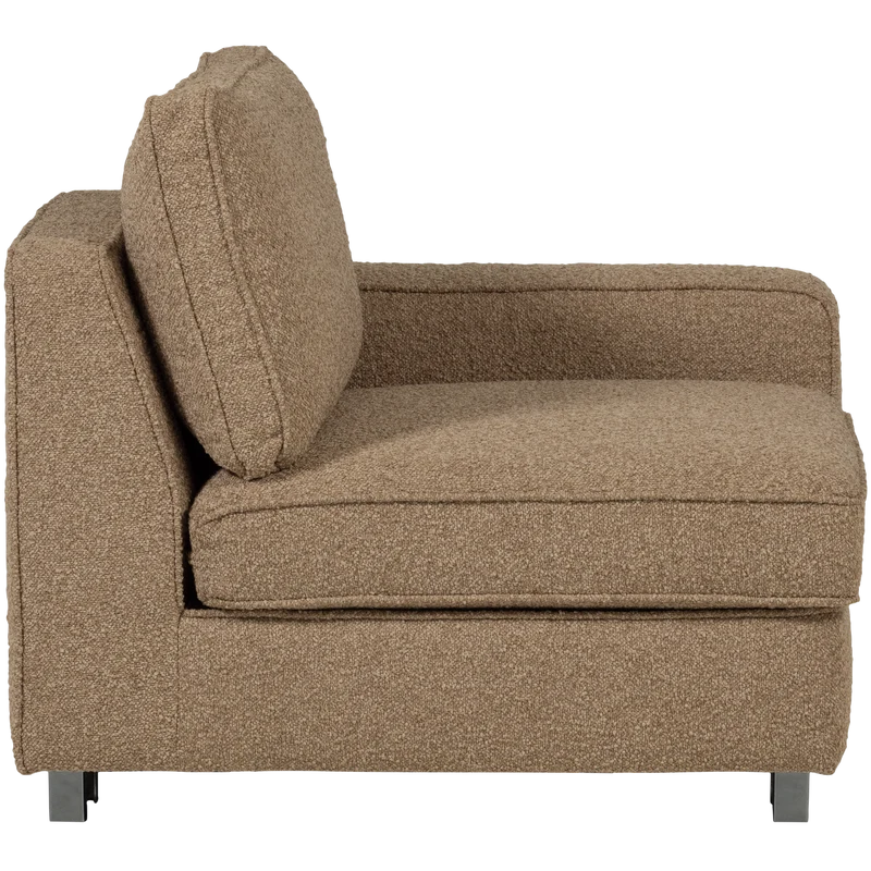 Lazy 1-sitzer element arm rechts bouclé braun