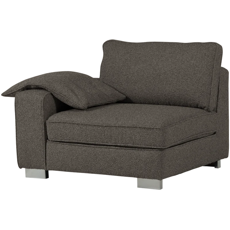Lazy 1-sitzer element arm linken bouclé anthrazit