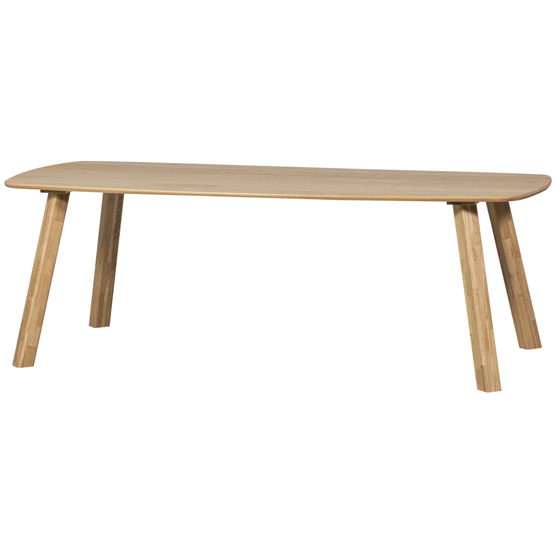 Tablo tisch dänisch oval durchgehende lamelle 220x100 cm transparant
