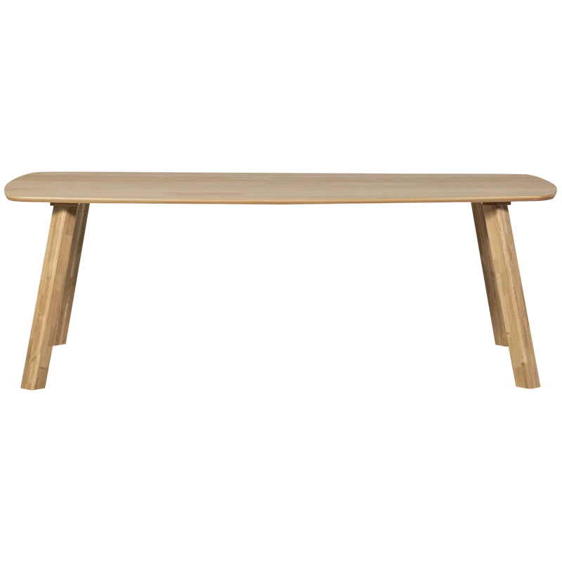 Tablo tisch dänisch oval durchgehende lamelle 220x100 cm transparant