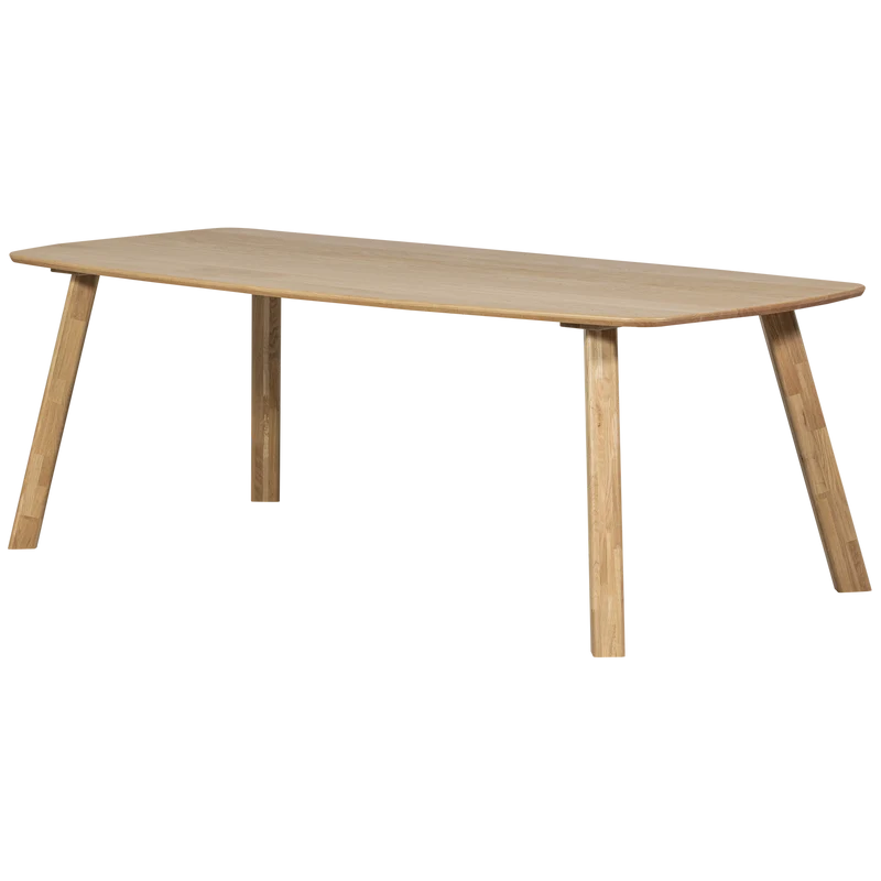 Tablo tisch dänisch oval durchgehende lamelle 220x100 cm transparant