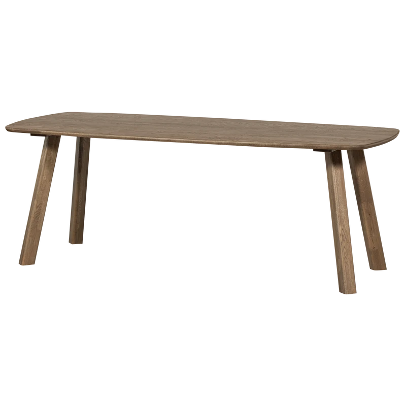 Tablo tisch dänisch oval durchgehende lamelle 180x100 cm cashmere brown