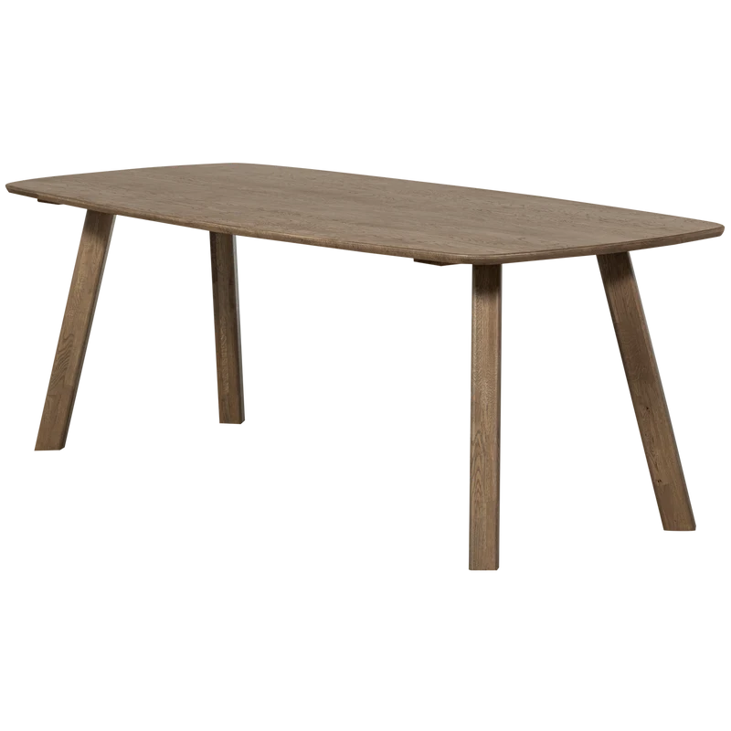 Tablo tisch dänisch oval durchgehende lamelle 180x100 cm cashmere brown