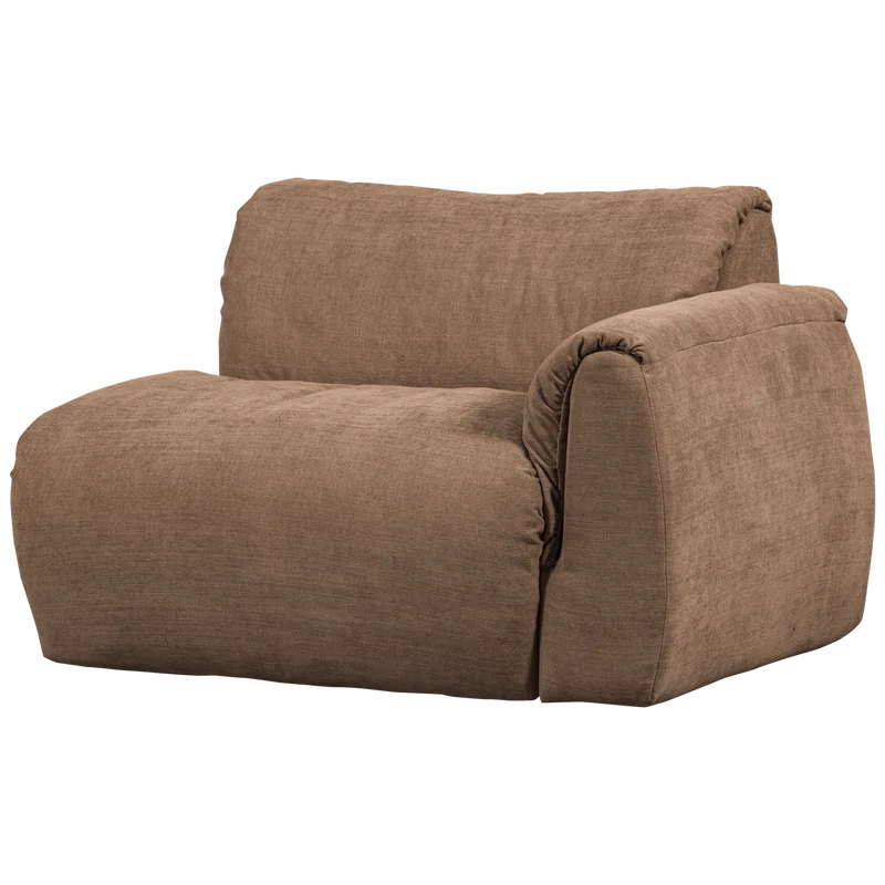 Baggy 1-sitzer element arm rechts gewebte chenille braun